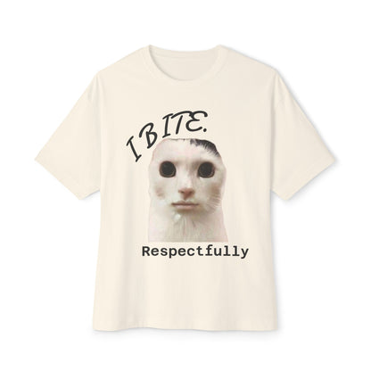 "I BITE. Respectfully." Box-Tee