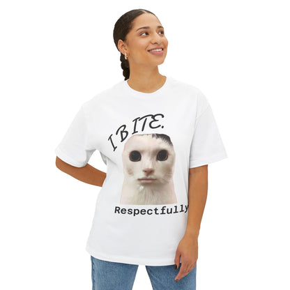 "I BITE. Respectfully." Box-Tee