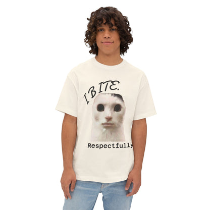 "I BITE. Respectfully." Box-Tee